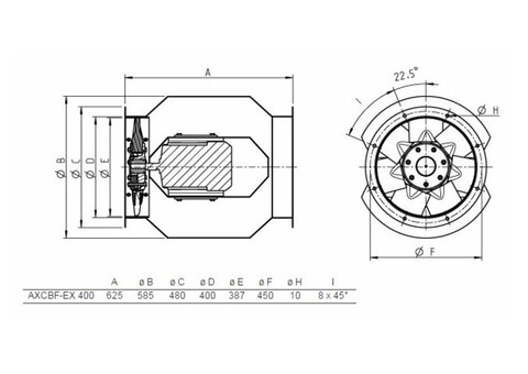 Systemair AXCBF-EX 400-7/32°-4