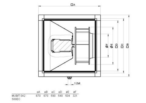 Systemair MUB/T 042 500EC