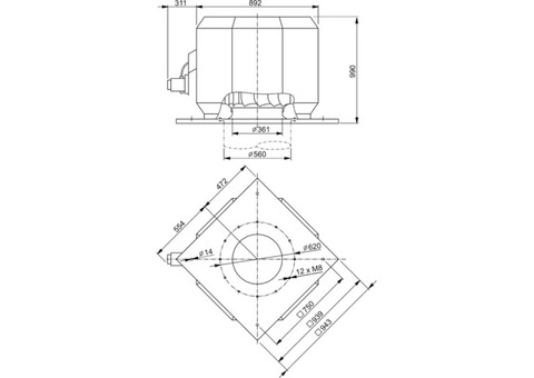 Systemair DVV 560D4-XL