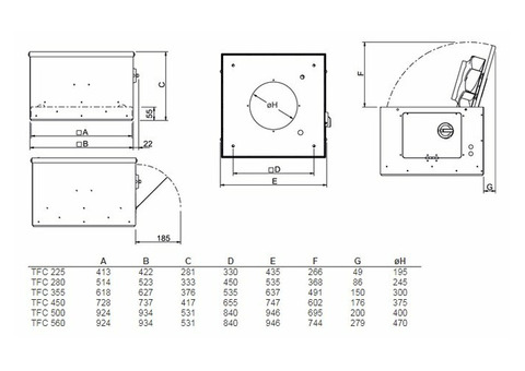 Systemair TFC 560 S Sileo Black