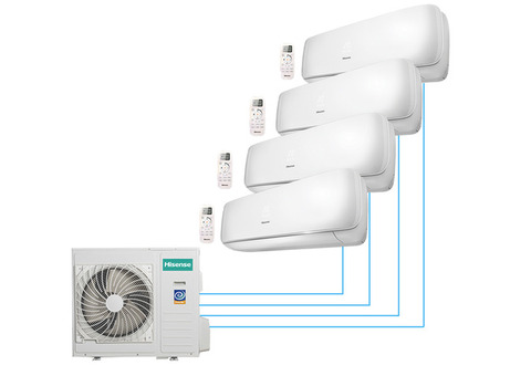 Hisense AMW4-36U4SAC / AMS-12UR4SVETG67 + AMS-09UR4SVETG67x3