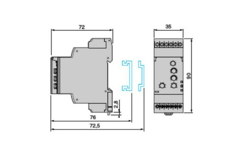 Реле контроля напряжения фаза-ноль Schneider Electric Zelio Control RM35UB3N30