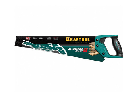 Ножовка для точного реза Kraftool 15205-45 Alligator Black 450 мм 11 TPI 3D зуб