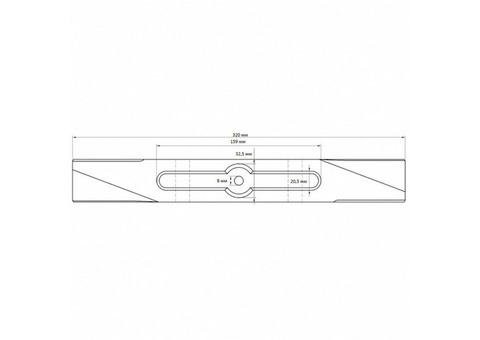 Нож для электрической газонокосилки L1200 Сибртех SB-96330