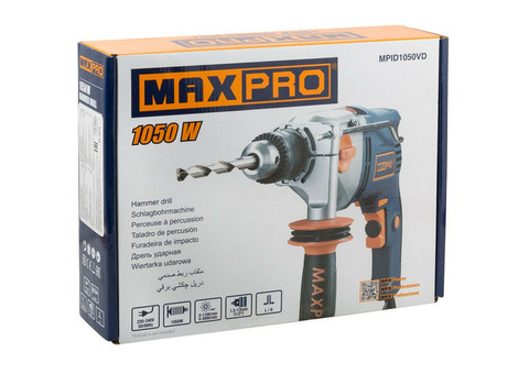 Дрель ударная Max Pro MPID1050VD 85072 1050 Вт