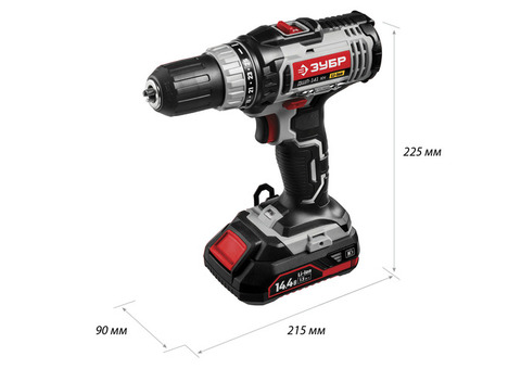 Дрель-шуруповерт аккумуляторная Зубр Стандарт ДШЛ-141 КН
