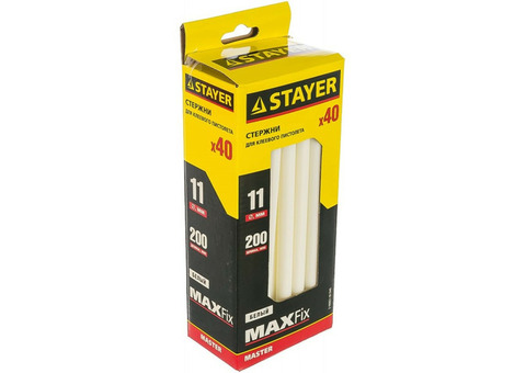 Клеевые стержни Stayer Master 2-06821-W-S40 11х200 мм 40 шт белые