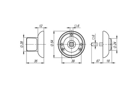 Накладка фиксатор Armadillo WC-BOLT BK6-1AB/GP-7