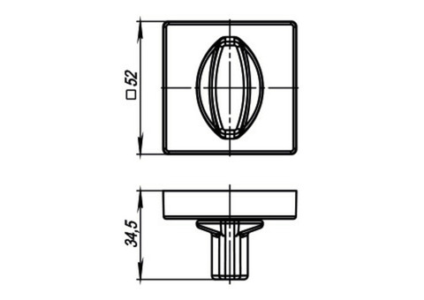 Накладка фиксатор Armadillo WC-BOLT BK6/USQ SN-3