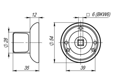 Накладка фиксатор Armadillo WC-BOLT BKW6-1CP-8