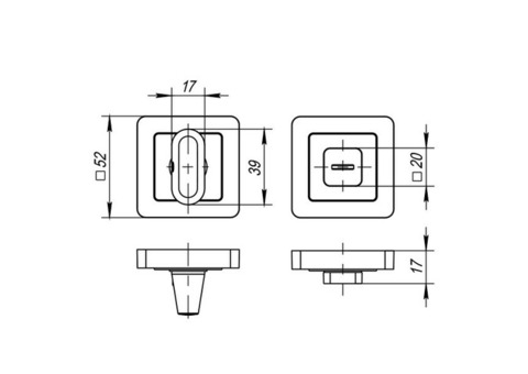 Накладка фиксатор Punto BK6 QR GR/CP-23