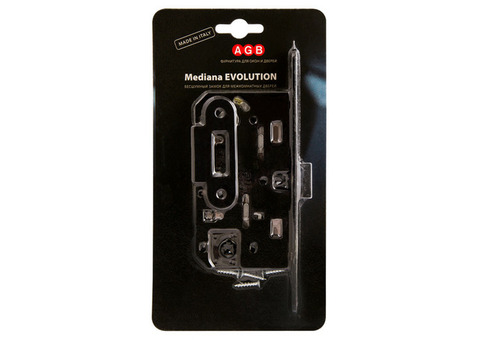 Замок межкомнатный AGB Mediana Evolution WC B01102 черный