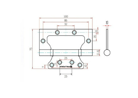 Петля накладная Palladium 2BB-100 (K) CP Хром