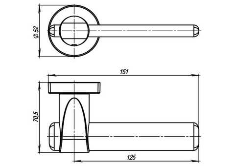 Ручка дверная Armadillo Ajax URB1 SN/CP/SN-12