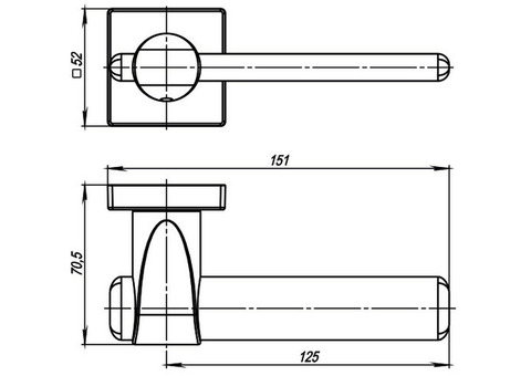 Ручка дверная Armadillo Ajax USQ1 SN/CP/SN-12