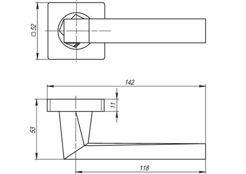 Ручка дверная Armadillo Corsica SQ003-21CP-8