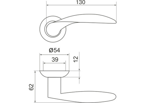 Ручка дверная Armadillo Diona LD20-1CP-8