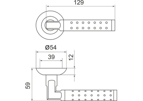 Ручка дверная Armadillo Eridan LD37-1SN/CP-3