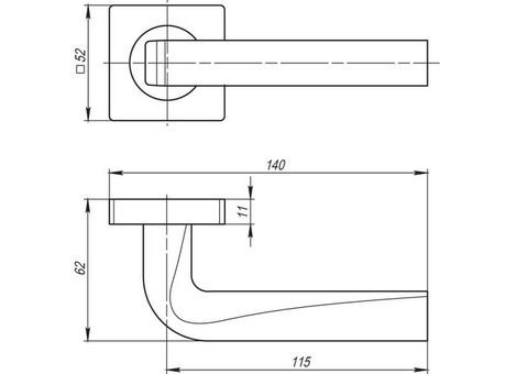 Ручка дверная Armadillo Kea SQ001-21ABL-18