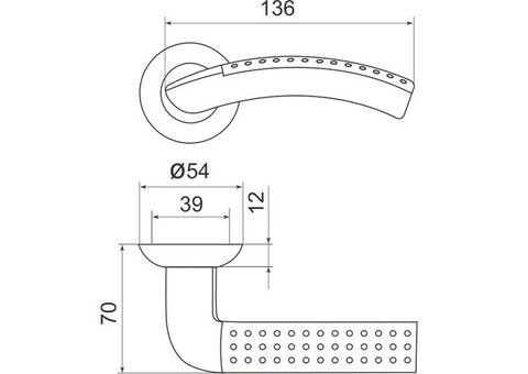 Ручка дверная Armadillo Libra LD26-1SG/GP-4