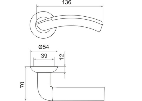 Ручка дверная Armadillo Libra LD27-1SN/CP-3