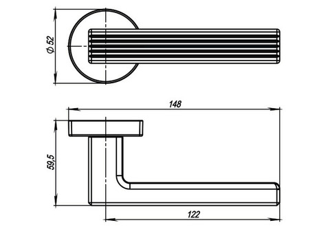 Ручка дверная Armadillo Line URB6 USQ6 SN-3