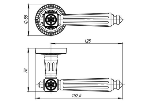 Ручка дверная Armadillo Matador CL4 BB-17