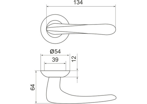 Ручка дверная Armadillo Pava LD42-1AB/GP-7