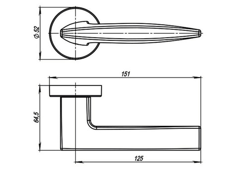 Ручка дверная Armadillo Squid URB9 Gold-24