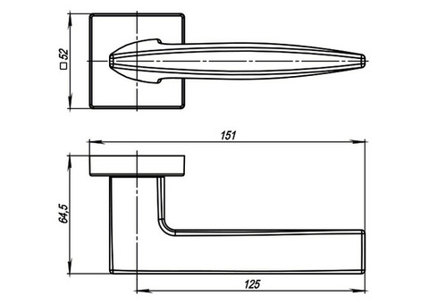 Ручка дверная Armadillo Squid USQ9 SN-3