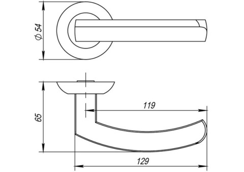 Ручка дверная Fuaro Alfa AR CP-8