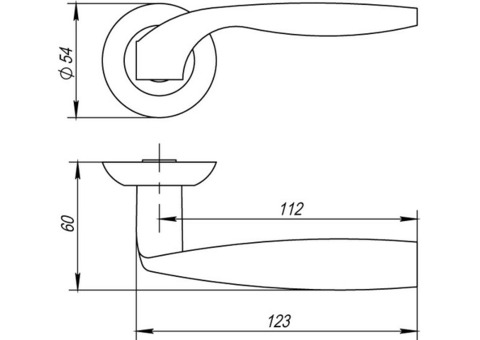 Ручка дверная Fuaro Boston AR SN/CP-3