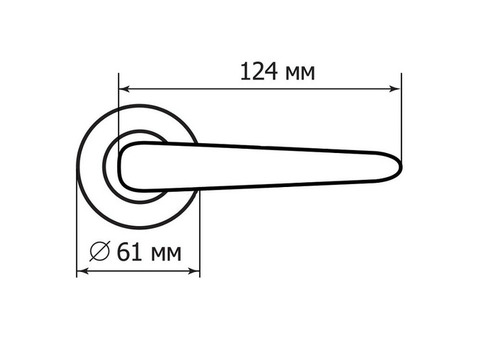 Ручка дверная Palladium Marcato AB