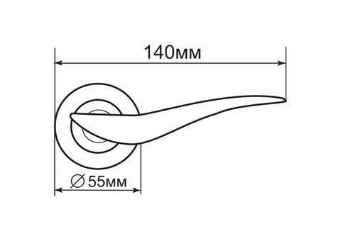 Ручка дверная Palladium Mistik GP