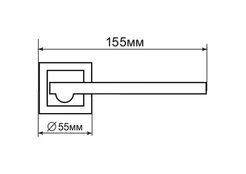 Ручка дверная Palladium Oscar AB/CP