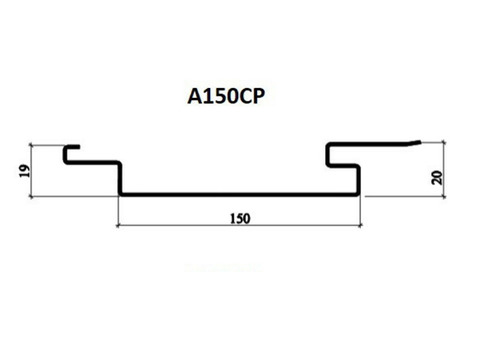 Фасад реечный Албес A150CP 9003 белый матовый 3 м