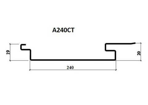 Фасад реечный Албес A240CТ 9003 белый матовый 4 м