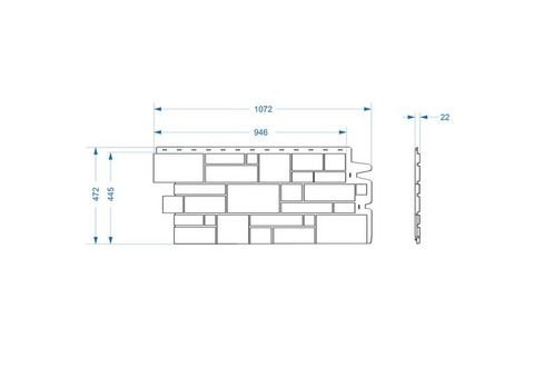 Панель фасадная Docke Burg Цвет шерсти 946х445 мм