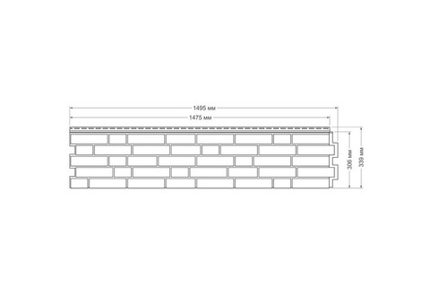 Панель фасадная Grand Line Я-фасад Демидовский кирпич Слоновая кость 1495х339 мм