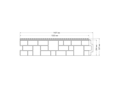 Панель фасадная Grand Line Я-фасад Екатерининский камень Железо 1407х327 мм