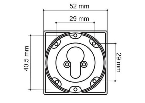 Накладка под цилиндр Armadillo Cylinder ET/SQ-21CP-8