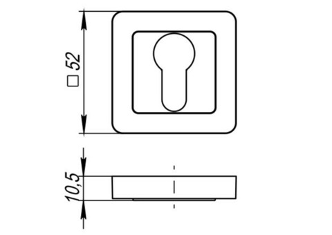 Накладка под цилиндр Punto ET QR SN/CP-3