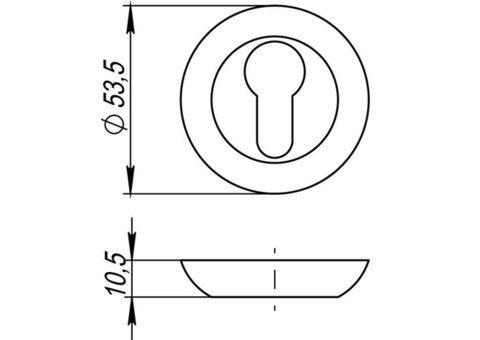 Накладка под цилиндр Punto ET TL SG/GP-4