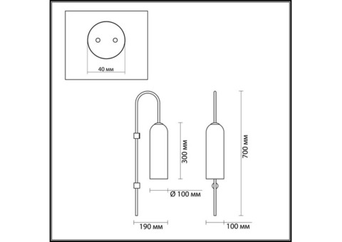 Бра Odeon Light Vosti 4641/1W