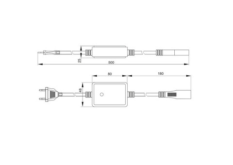 Драйвер IEKL LED ИПСН 500Вт 220В 14мм RGB IP65, LSP1-500-220-65-14