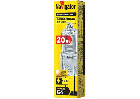 Лампа галогенная Navigator JC 94210 G4 20 Вт clear