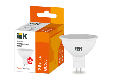 Лампа светодиодная IEK Eco LLE-MR16-9-230-30-GU5 MR16 9W GU5.3 3000К