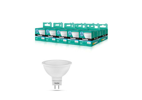 Лампа светодиодная LED5-MR16/845/GU5.3 5Вт 4500К бел. GU5.3 385лм 12В Camelion 12026