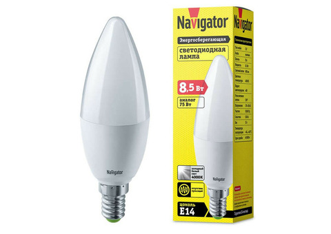 Лампа светодиодная Navigator 61325 NLL-C37-8.5-230-4К-E14-FR