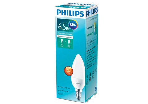 Лампа светодиодная Philips 929001886607 ESS LED Candle 6,5-75Вт E14 B35 4000К